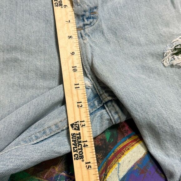 Y2K BCC Blues Distressed Light Wash Jeans - Men’s 36x30 - Camo-Lined Rips - Picture 12 of 13